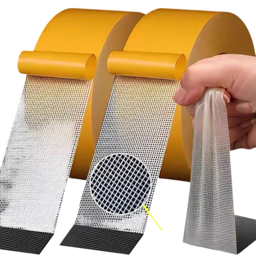 Super doppelseitiges Klebeband 10 m x 1 - 2 cm Gitter Teppichband Wasserdichte starke und dünne Fixierung