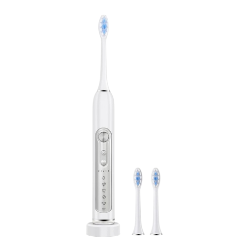 Super Sonic elektrische tandenborstel voor volwassenen en kinderen Slimme timer Tanden bleken IPX7 waterdicht 2 vervangbare koppenset Effectieve reiniging