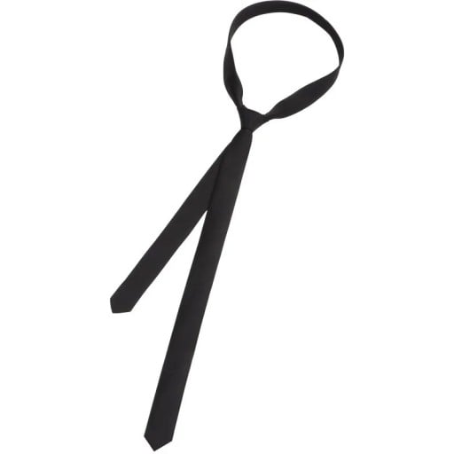 Superdünne schwarze Satinkrawatte 146 x 3 cm Elegante schmale Unisex-Krawatte Stilvolle dünne Krawatte für Männer und Frauen Formelles und modisches