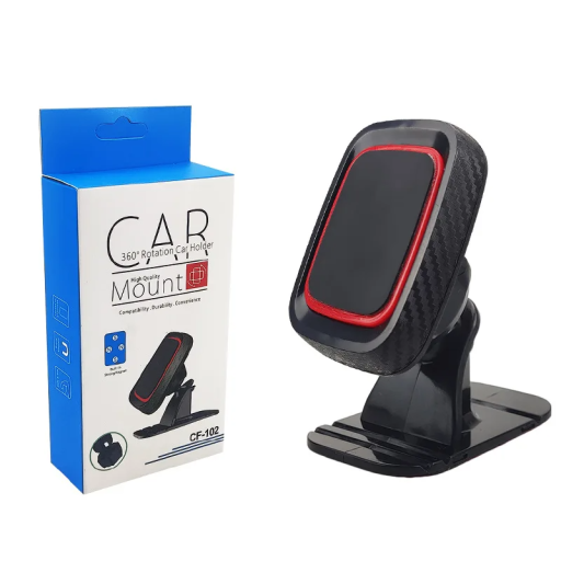 Suport auto magnetic universal, rotativ la 360°, suport compact pentru telefon mobil, montare pe bord, corp metalic
