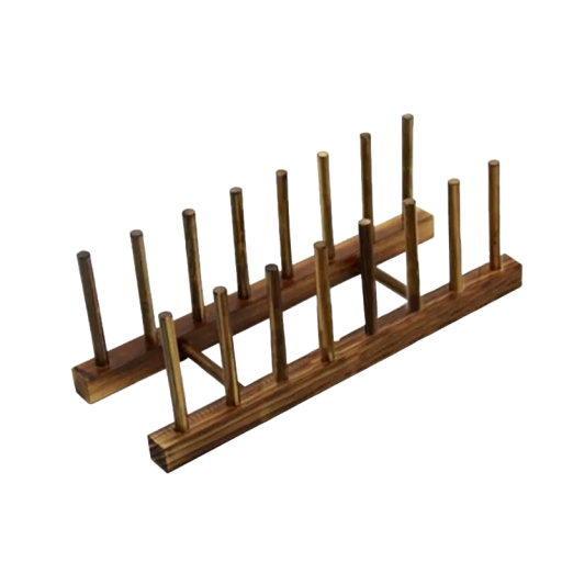 Suport pentru farfurii din lemn Organizator din lemn pentru bucatarie Organizator pentru bucatarie Scurgator de vase 31 x 11,5 cm