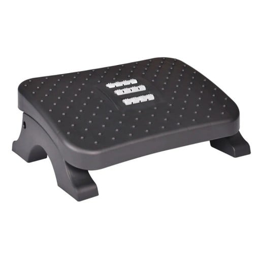 Suport pentru picioare ergonomic cu role de masaj Taburet pentru picioare din plastic negru sub masă Taburet durabil cu elemente de masaj
