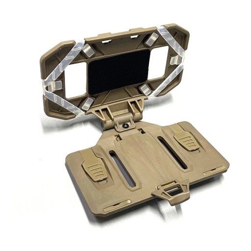 Suport telefon 8,9 x 7,15 cm Compatibil cu veste tactice și de vânătoare Husă rezistentă Culori neutre Fixare sigură Echipament pentru exterior