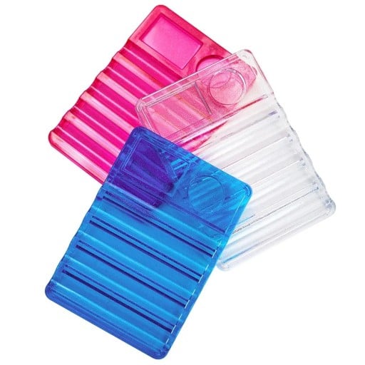 Suporte acrílico de 5 peças com palete 7 x 10 x 0,8 cm Organizador de ferramentas de manicure para modelagem e pintura de unhas