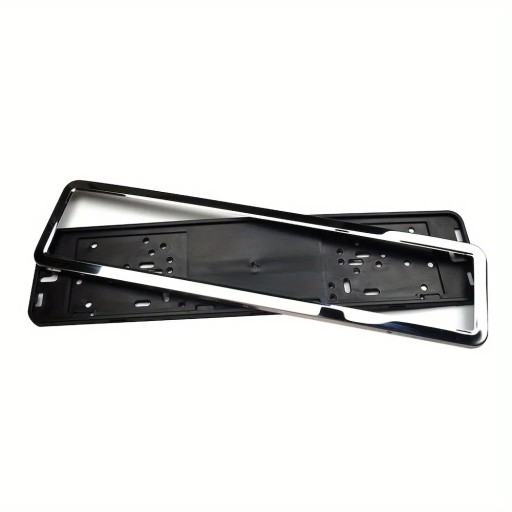 Suporte de matrícula universal com moldura cromada