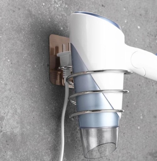 Suporte de parede adesivo para secador de cabelo