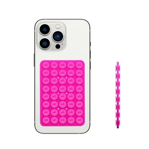 Suporte de telefone em silicone dupla face 10 x 6,5 cm Suporte de parede Adesivo para vídeos Selfie Casa Escritório