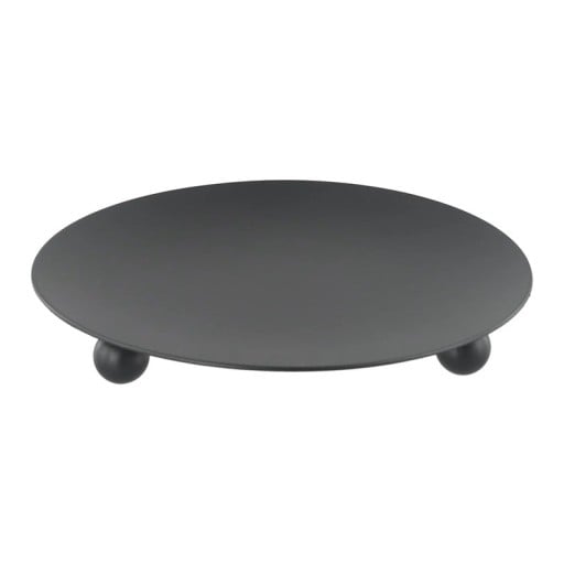 Suporte de vela metálico 11 cm Candelabro redondo em ferro fundido com acabamento em aço inoxidável Suporte elegante para vela de casa