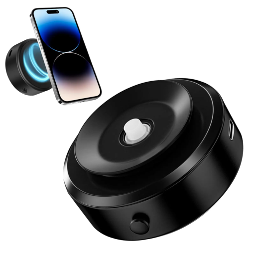 Suporte magnético rotativo 360° para telefone de carro com ventosa Magnetismo forte Fixação estável Controlo