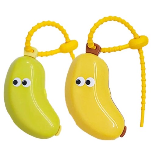 Suporte portátil para escova de dentes 9x4 cm Capa de proteção de viagem Capa de plástico fofa em forma de banana para escova de dentes Caminhadas Camping