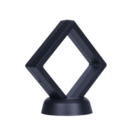 Suporte preto ajustável para moedas 7 x 7 x 2 cm Suporte multifuncional para moedas comemorativas Decoração de mesa para colecionadores de moedas Caixa para armazenamento de moedas