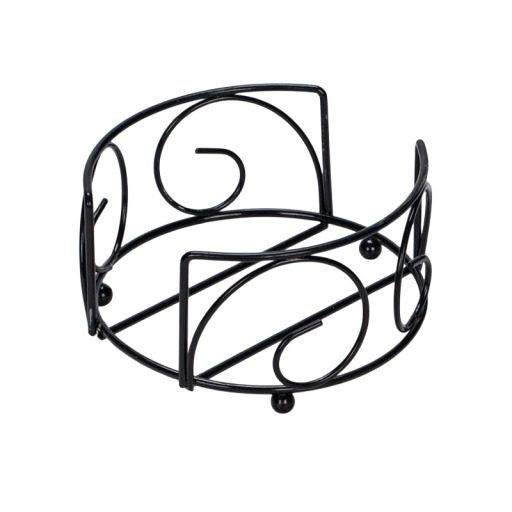 Support à sous-verres en métal, support de rangement pour sets de table 11,5 × 12,5 × 6 cm, noir, organisateur de sous-verres pour table et cuisine