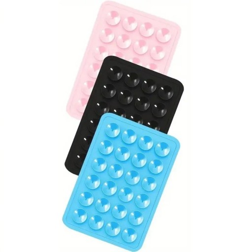 Support de téléphone en silicone avec ventouse 8 x 5,5 cm Support mural unilatéral antidérapant Support adhésif pour mobile Maison Bureau Auto