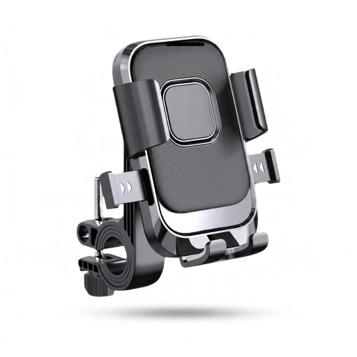 Support de téléphone pour guidon de moto et de vélo avec verrouillage rapide Rotatif 360° Rotule Pour téléphones de 4,7 à 7,1 pouces Plastique
