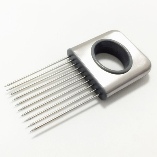 Support en acier inoxydable pour couper des oignons