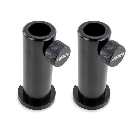 Support en aluminium pour canne à pêche avec vis 2 pièces ensemble 76 mm support de canne construction solide noir pour fixer la canne lors de la pêche