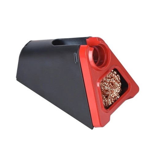 Support pour fer à souder en alliage d'aluminium avec éponge en cuivre pour nettoyer le fer à souder Fil de cuivre nettoyant pour enlever la soudure du fer à souder