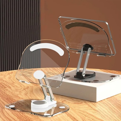 Support pour tablette 15,5 x 12,5 cm Support rotatif 360° Support universel réglable pour un visionnage confortable de vidéos, travail et lecture Support rotatif stable