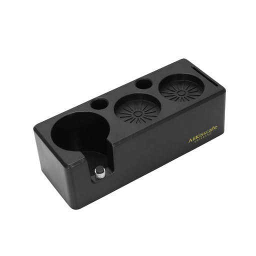 Support pour tamper et porte-filtre 58 mm avec 2 ouvertures pour tamper, 1 support pour porte-filtre et 2 emplacements pour brosses Organisateur