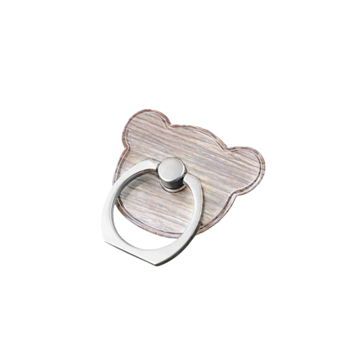 Support transparent pour mobile avec anneau motif ours en plastique support pour téléphone avec prise en anneau pour une prise en main confortable
