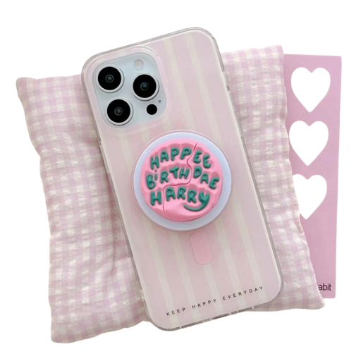 Supporto magnetico per telefono con lettere inglesi Supporto decorativo in plastica per iPhone 17 Supporto magnetico elegante