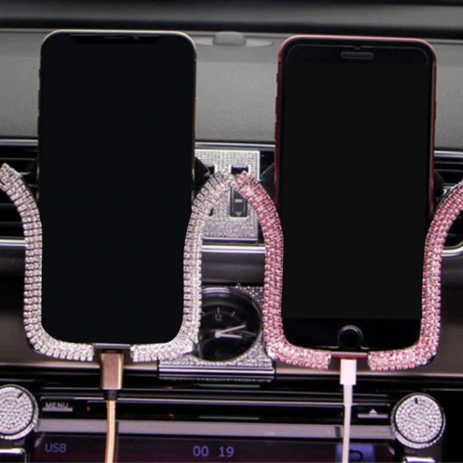 Supporto per cellulare da auto con pietre