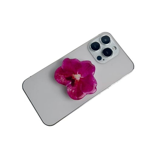 Supporto per telefono con anello orchidea rosa scuro grip acrilico supporto mobile per una presa più salda e un utilizzo confortevole del telefono