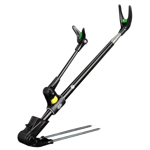 Supporto telescopico per canna da pesca 1,7 m pieghevole in acciaio inox, supporto regolabile per la pesca dalla riva