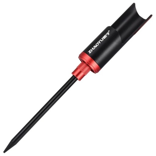 Supporto telescopico per canna da pesca da terra 29 cm acciaio inossidabile asta regolabile supporto nero rosso per pesca in riva