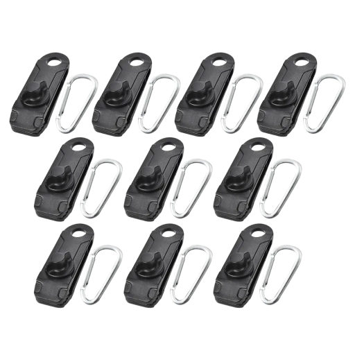 Supports pour bâches de protection avec mousquetons 10 pcs