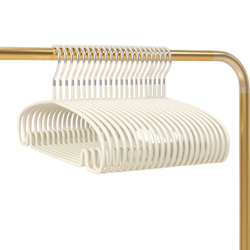 Súprava 10 ks plastových protišmykových ramienok na oblečenie 40 x 19 cm Háčik priemer 5 cm Úspora miesta Praktická organizácia šatníka