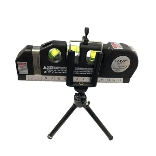 Súprava laserovej vodováhy s krížovým lúčom Meracie pásmo 2,5 m Vodováha s pravítkom Statív 186×28×62 mm Presné zarovnanie