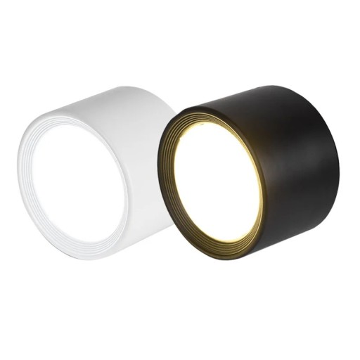 Surface Mounted LED Ceiling Light 7W Round 59x87 mm Aluminium Body Warm White Light Indoor Lighting