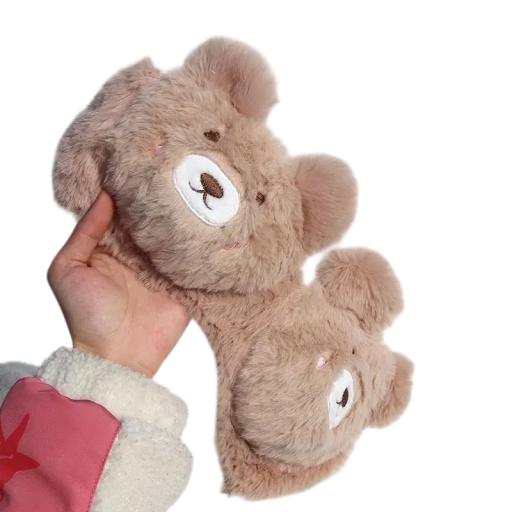 Sutiã feminino com design de peluche de urso sem almofada em elastano e nylon, lingerie suave com um aspeto original para uso