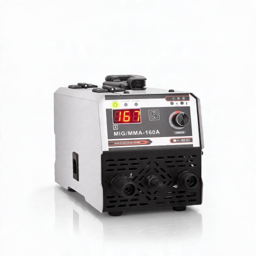 Svářečka invertorová MIG a MMA 160 A Technologie IGBT Pro trubičkový drát 0,8 a 1,0 mm Displej proudu Bílá Do domácí dílny