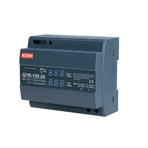 Svejset strømforsyning til DIN-skinne AC 100–240V DC 12V 12,5A 150W Kompakt industriel strømforsyning 10,5 x 9 x 5,5 cm Stabil ydeevne