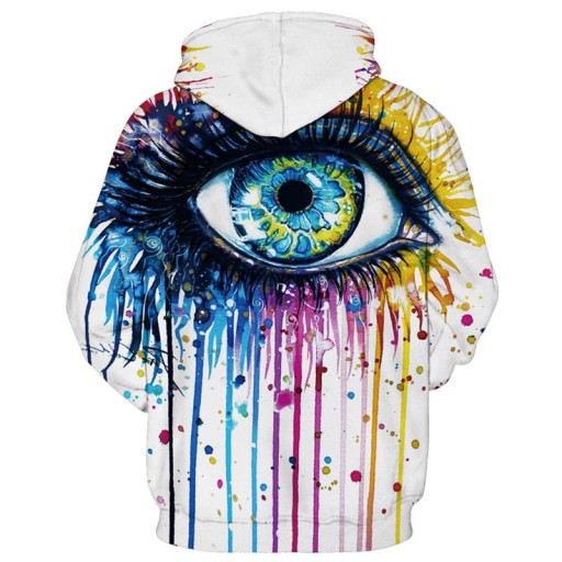Sweat à capuche 3D avec motif d'œil