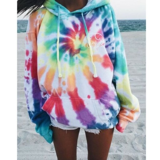 Sweat à capuche arc-en-ciel pour femmes