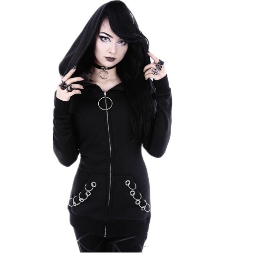 Sweat à capuche gothique pour femmes