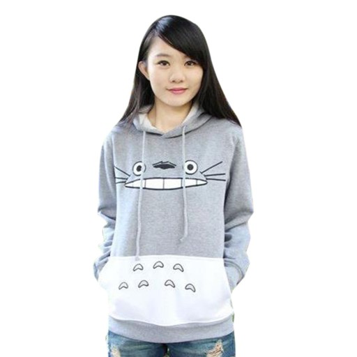 Sweat à capuche gris pour femmes