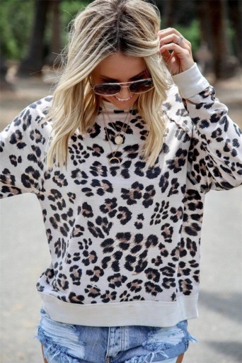 Sweat à capuche léopard pour femmes A49