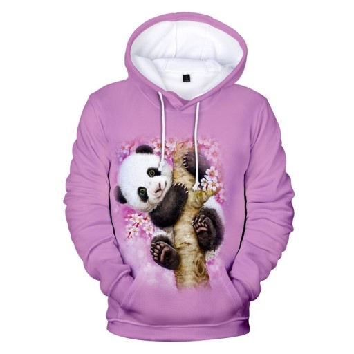 Sweat à capuche pour homme avec impression de panda