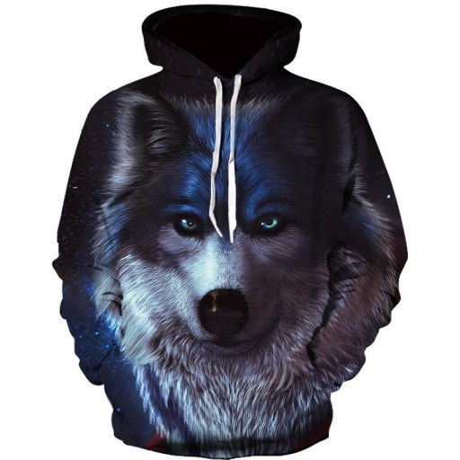 Sweat à capuche pour homme avec un loup
