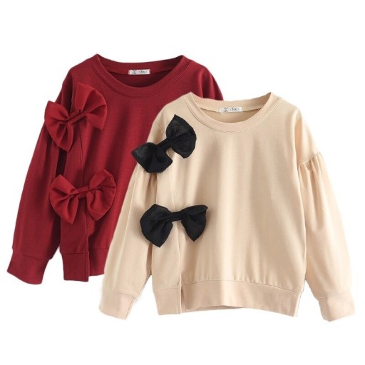 Sweat fille avec des nœuds