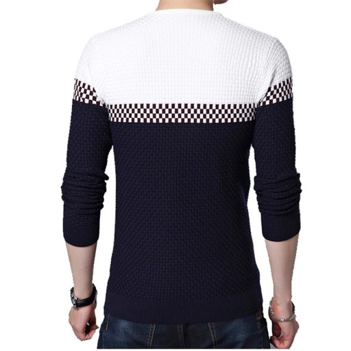 Sweater bicolor para homem F189