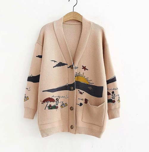 Sweater feminino com desenho