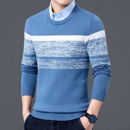 Sweater Masculino com Gola F199