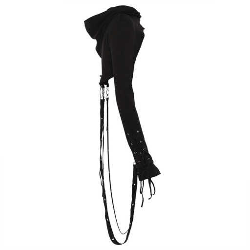 Sweatshirt curta feminina gótica