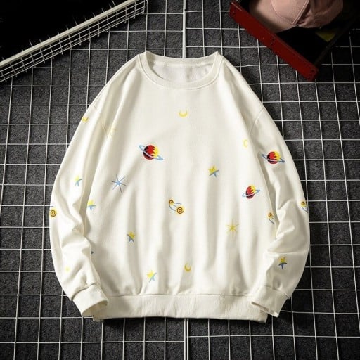 Sweatshirt Masculina com Impressão de Espaço