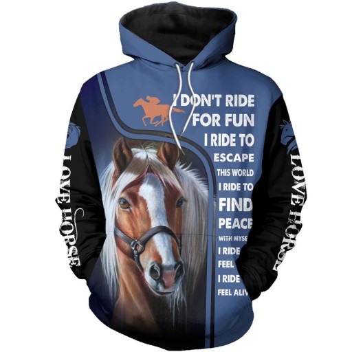Sweatshirt mit einem Pferd A4501